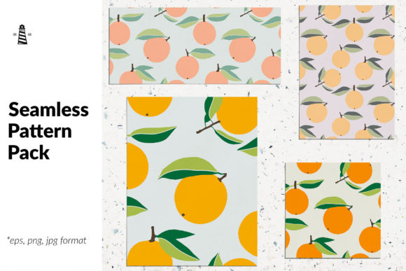 Abstract Orange Seamless Patterns