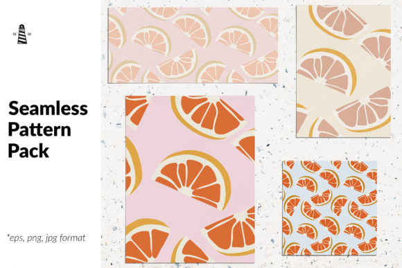 Grapefruit Slice Seamless Patterns: A Versatile Vector Resource for Creative Professionals