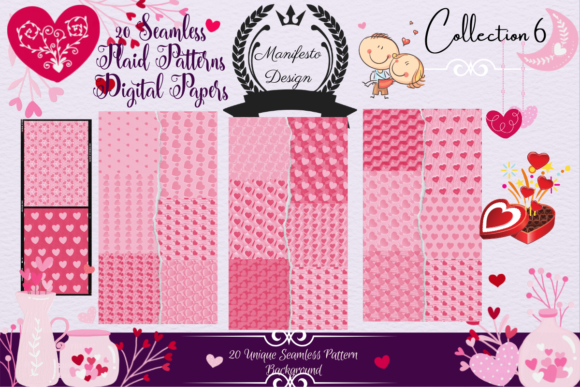Innocent Love Seamless Patterns C 6