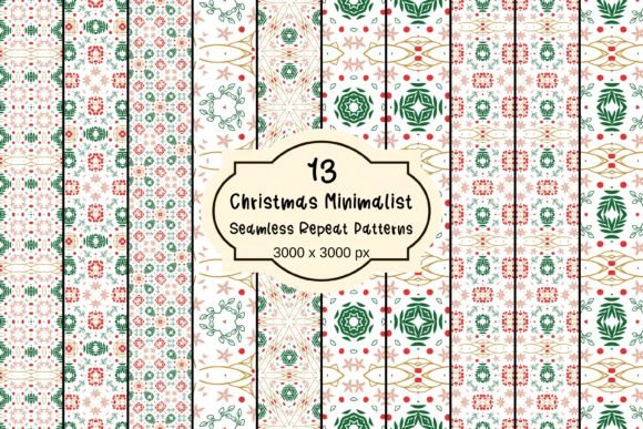 Minimalist Christmas Seamless Patterns
