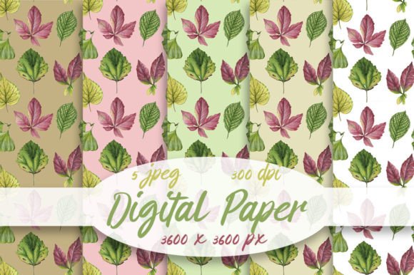 Patterns Autumn Leaves Digital Paper
