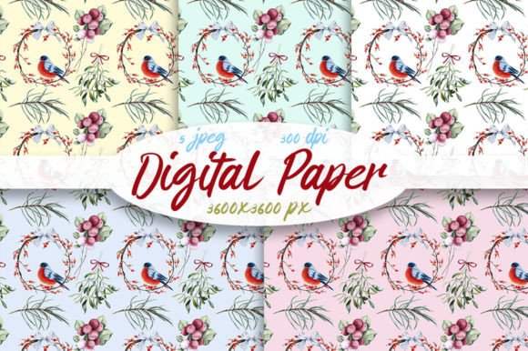 Patterns Christmas Bullfinch
