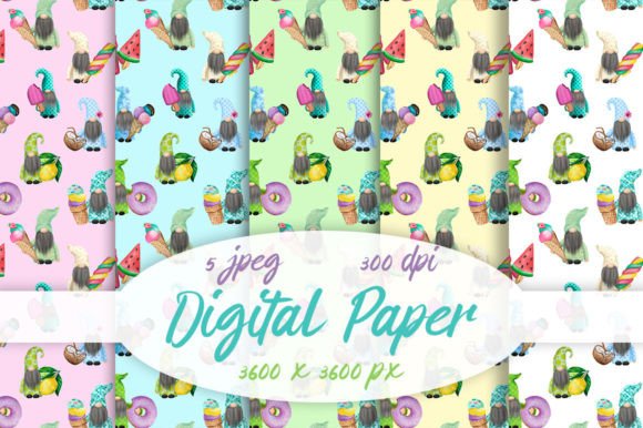 Patterns Scandinavian Gnomes: Seamless Digital Paper for Purpose-Driven Design