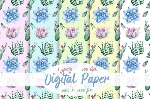 Patterns Succulents Digital Paper: Seamless, Scalable Texture for Creative Professionals