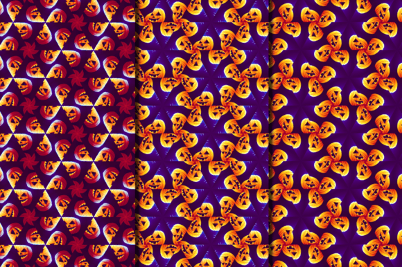 Seamless Halloween Fabric Patterns Pack