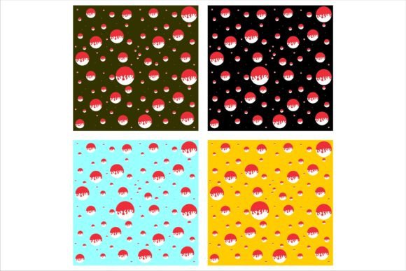 Seamless Patterns of Red White Ball