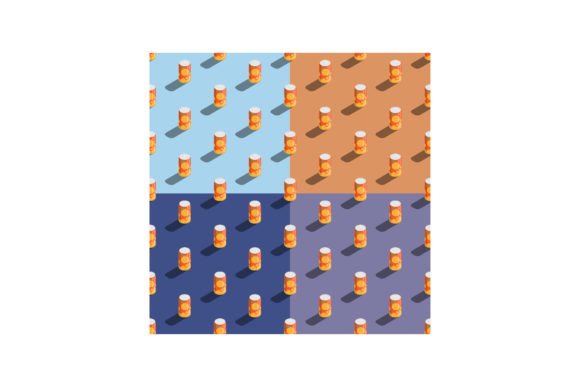 Set of Seamless Patterns with Isometric