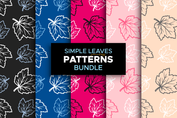 Simple Leaves Seamless Patterns Bundle: A Practical Resource for Designers and Makers