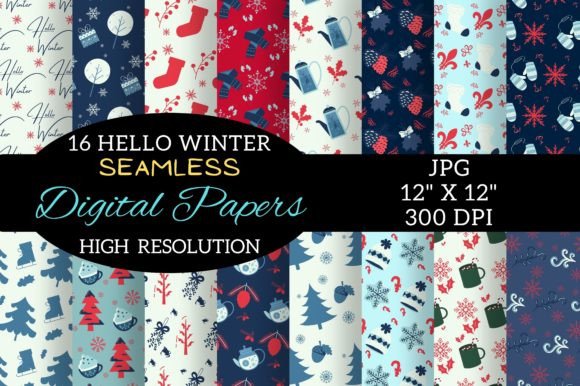 Winter Digital Paper Patterns: Creative, High-Quality Backgrounds for Real Projects